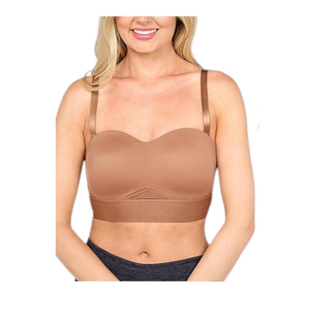 Rhonda Shear Women's Molded Cup Convertible Strapless Bra Mahogany -
